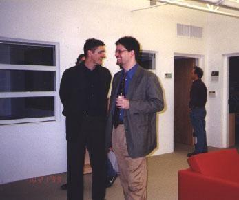 October 21 1999, Santa Fe Institute: Herbert Van de Sompel and Michael L. Nelson at the end of the first day of the Santa Fe Meeting of the Open Archives Initiative 