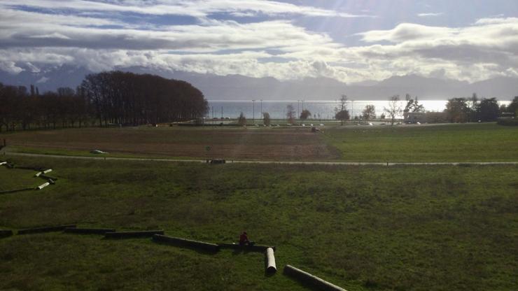 View from the university library on Lake Geneva.
